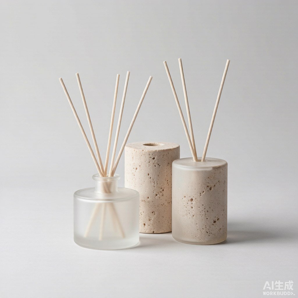 Frosted Cylinder Reed Set — Reed & Stone Diffusers manufacturer