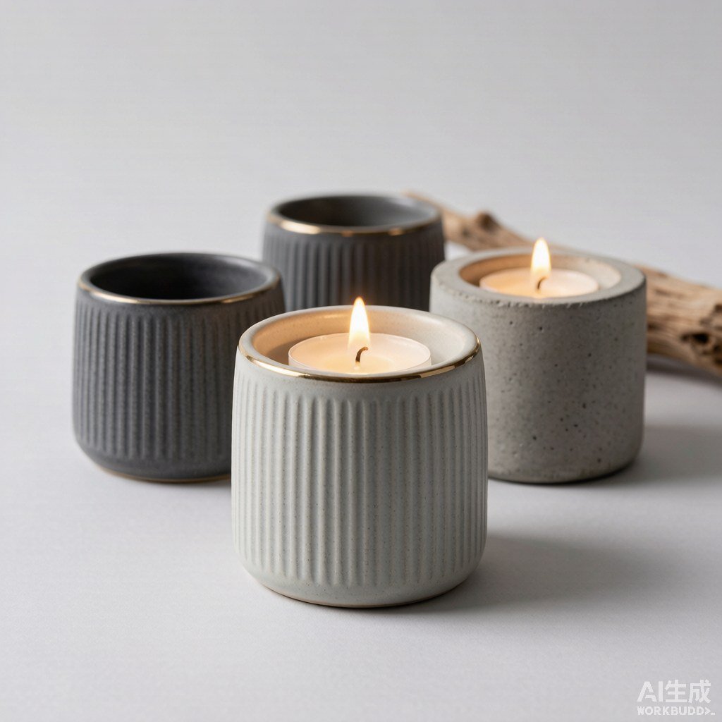 Ribbed Matte Ceramic Holder — Candle Holders manufacturer